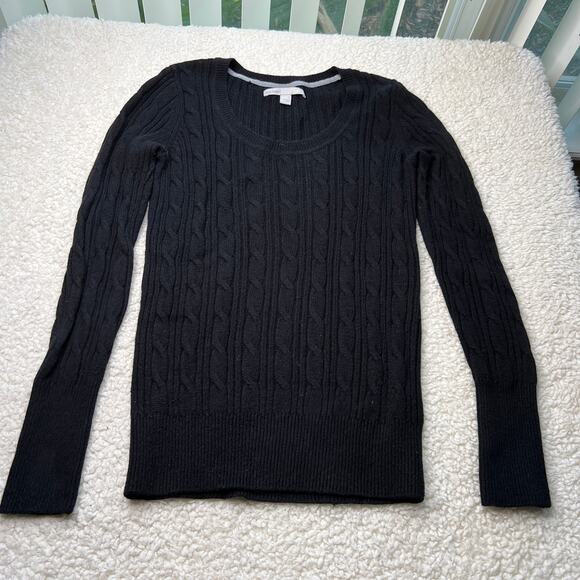 Old Navy Black Cable Sweater Small - Picture 1 of 8
